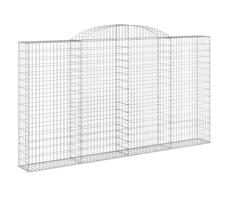 vidaXL Coșuri gabion arcuite 9 buc. 300x30x160/180 cm fier galvanizat