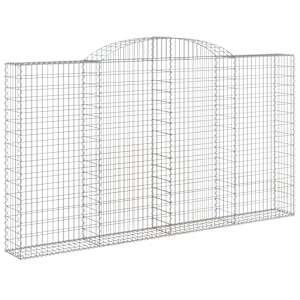 vidaXL Schanskorven 11 st gewelfd 300x30x160/180 cm ijzer