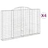 vidaXL kaarekujulised gabioonkorvid 4 tk, 300x30x180/200 cm, raud