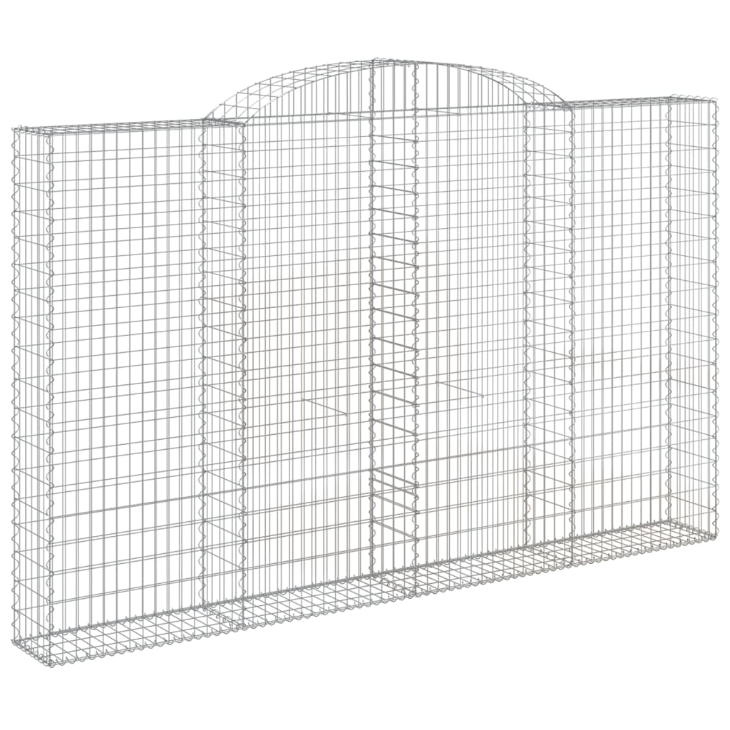 vidaXL Paniers à gabions arqués 5 pcs 300x30x180/200 cm fer galvanisé