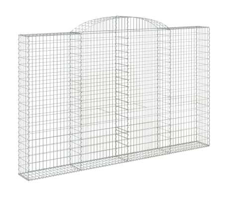 vidaXL Paniers à gabions arqués 5 pcs 300x30x180/200 cm fer galvanisé