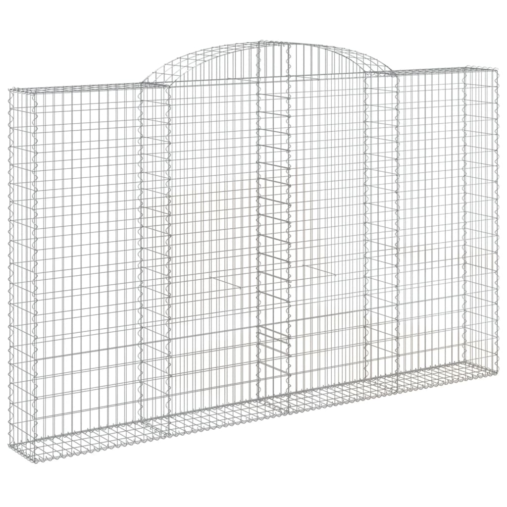vidaXL Schanskorven 8 st gewelfd 300x30x180/200 cm ijzer afbeelding
