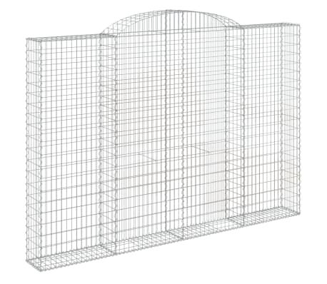 vidaXL Cestos gabião arqueados 2pcs 300x30x200/220cm ferro galvanizado