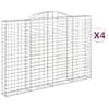vidaXL kaarekujulised gabioonkorvid 4 tk, 300x30x200/220 cm, raud