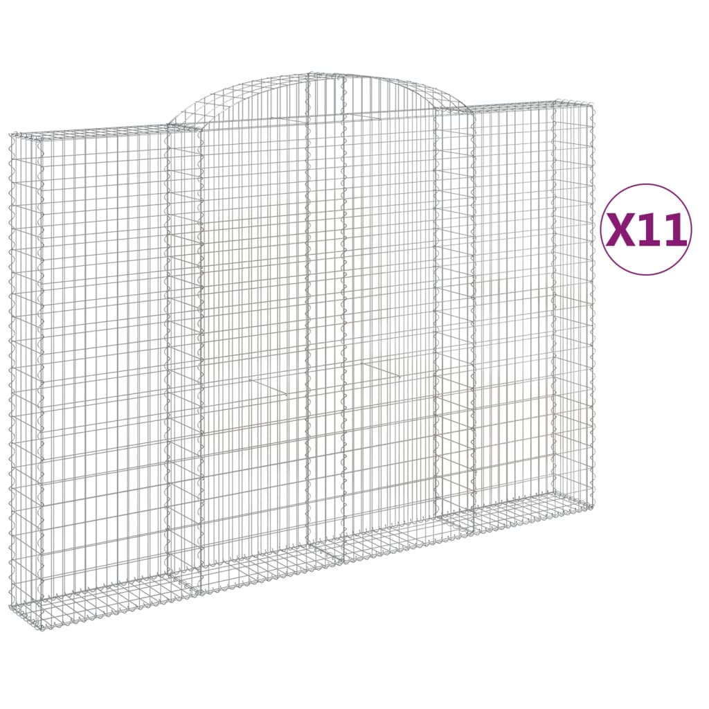 Schanskorven 11 st gewelfd 300x30x200/220 cm ijzer - Afbeelding 2