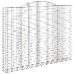 vidaXL Išlenkti gabiono krepšiai, 2vnt., 300x30x220/240cm, geležis