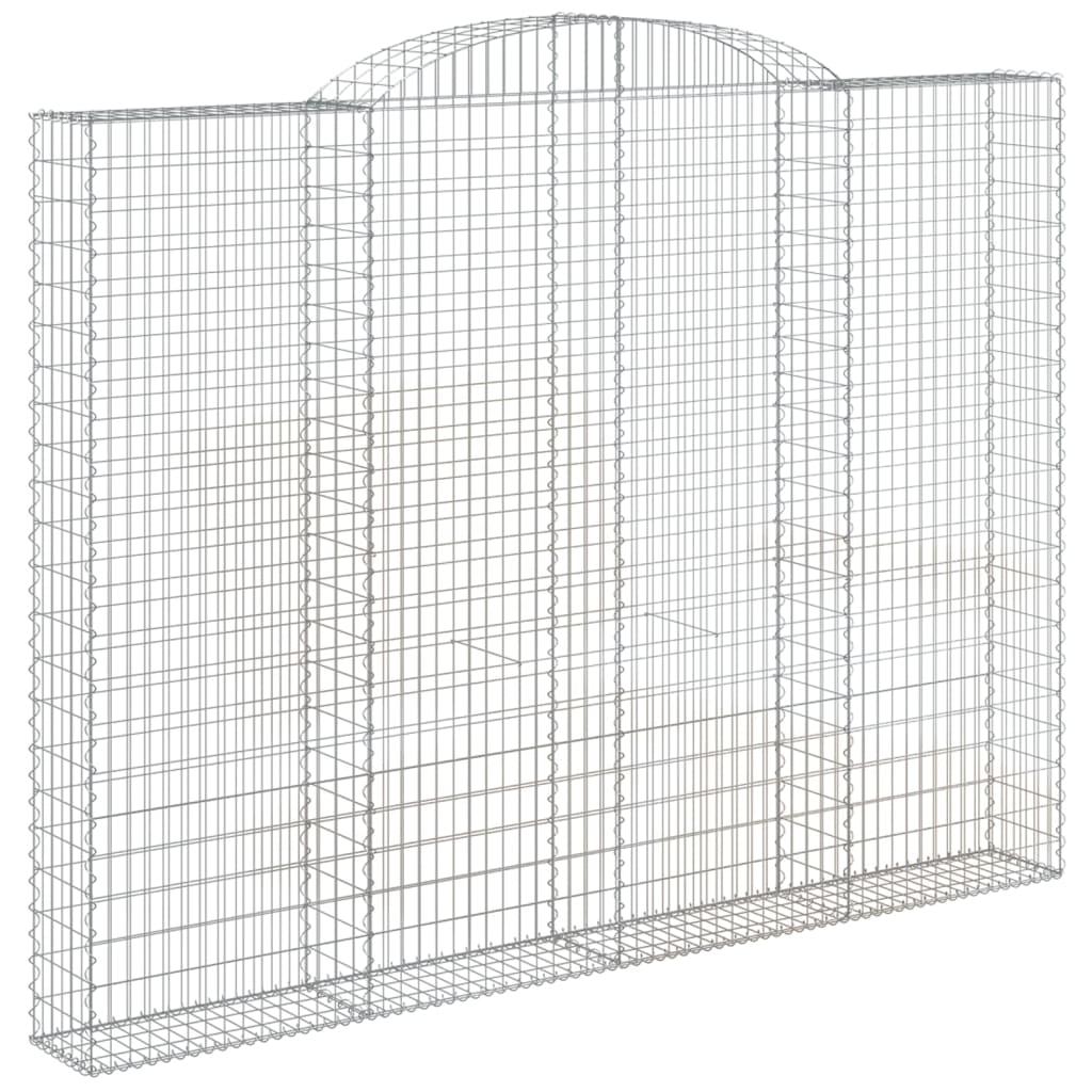 vidaXL Paniers à gabions arqués 7 pcs 300x30x220/240 cm fer galvanisé