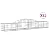 vidaXL kaarekujulised gabioonkorvid 11 tk, 300x50x40/60 cm, raud