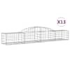 vidaXL kaarekujulised gabioonkorvid 13 tk, 300x50x40/60 cm, raud