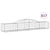 vidaXL kaarekujulised gabioonkorvid 17 tk, 300x50x40/60 cm, raud