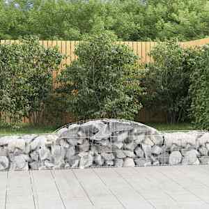 Obokane gabion košare 17 kosi 300x50x40/60 cm pocinkano železo