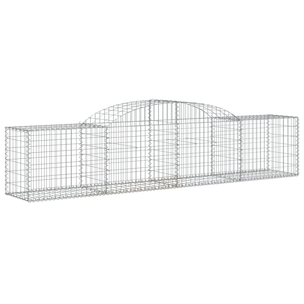 vidaXL Kaarevat kivikorit 8 kpl 300x50x60/80 cm galvanoitu rauta