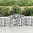  vidaXL 8 db íves horganyzott vas gabion kosár 300x50x80/100 cm termék 2. képe
