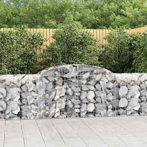 Obokane gabion košare 20 kosa 300x50x80/100 cm pocinkano železo
