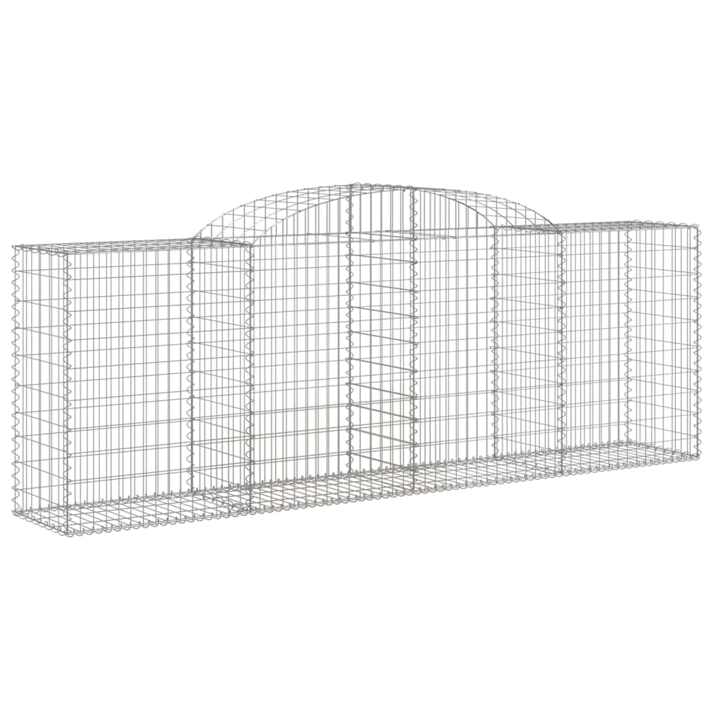 vidaXL Schanskorven 3 st gewelfd 300x50x100/120 cm ijzer afbeelding