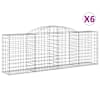 vidaXL kaarekujulised gabioonkorvid 6 tk, 300x50x100/120 cm, raud