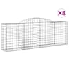 vidaXL kaarekujulised gabioonkorvid 8 tk, 300x50x100/120 cm, raud