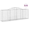 vidaXL kaarekujulised gabioonkorvid 20 tk, 300x50x100/120 cm, raud
