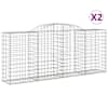 vidaXL kaarekujulised gabioonkorvid 2 tk, 300x50x120/140 cm, raud