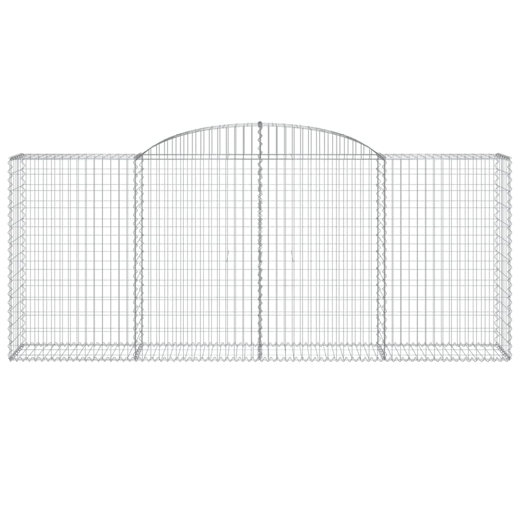 2 db íves horganyzott vas gabion kosár 300x50x120/140 cm