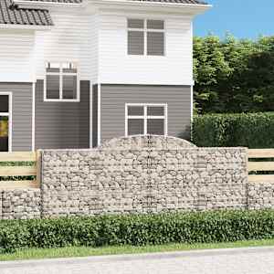 Obokane gabion košare 6 kosa 300x50x120/140 cm pocinkano železo