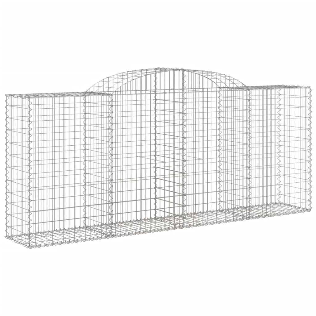 vidaXL Schanskorven 12 st gewelfd 300x50x120/140 cm ijzer afbeelding