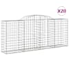 vidaXL kaarekujulised gabioonkorvid 20 tk, 300x50x120/140 cm, raud