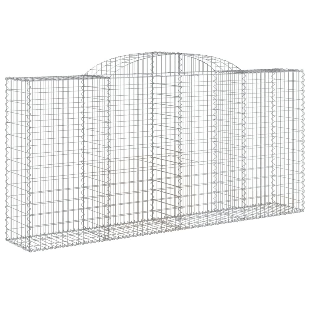 vidaXL Coșuri gabion arcuite 4 buc. 300x50x140/160cm fier galvanizat
