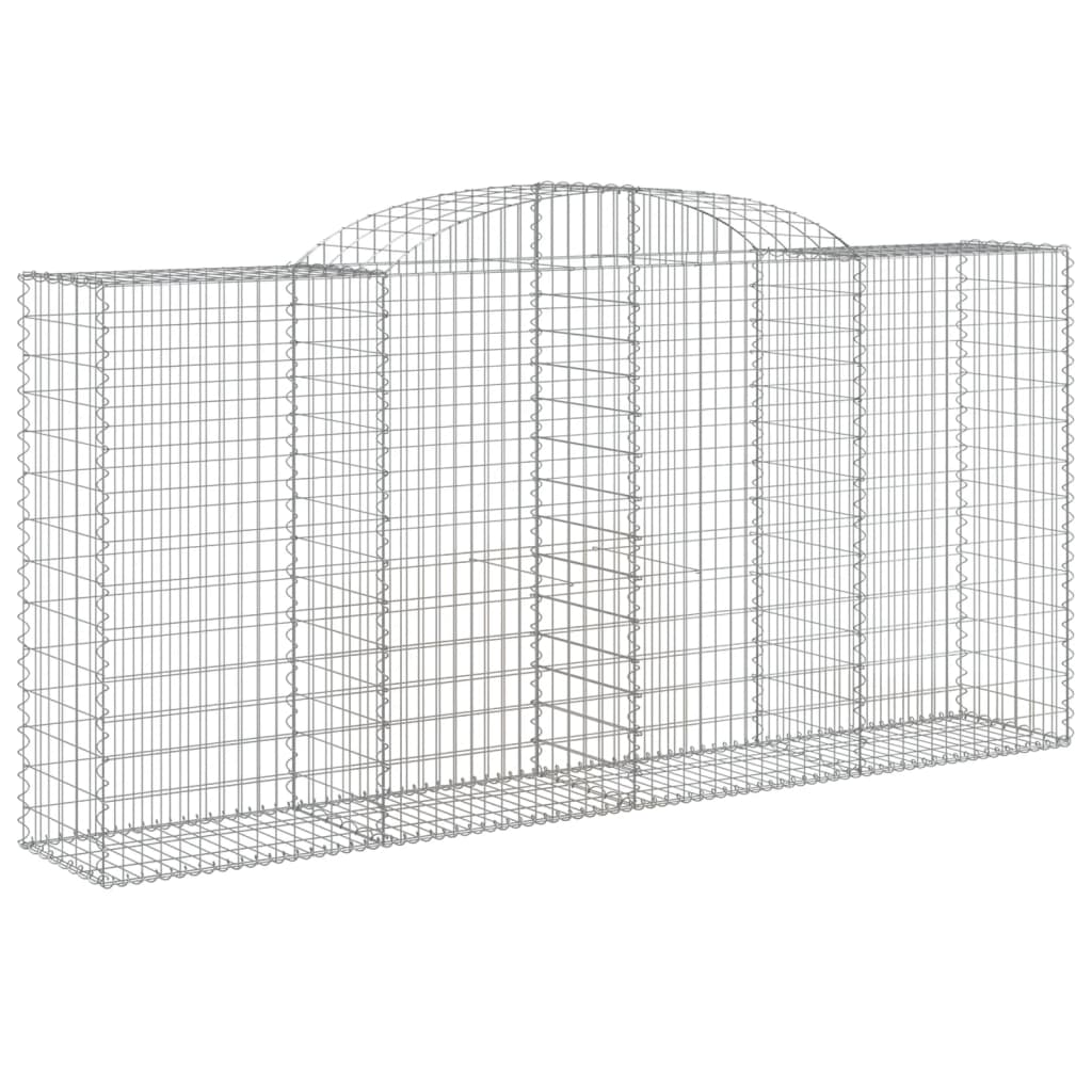 vidaXL Schanskorven 6 st gewelfd 300x50x140/160 cm ijzer afbeelding