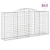 vidaXL kaarekujulised gabioonkorvid 13 tk, 300x50x140/160 cm, raud