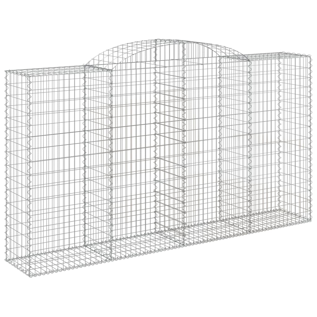 vidaXL Schanskorven 5 st gewelfd 300x50x160/180 cm ijzer afbeelding