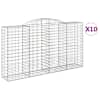 vidaXL kaarekujulised gabioonkorvid 10 tk, 300x50x160/180 cm, raud