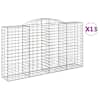 vidaXL kaarekujulised gabioonkorvid 13 tk, 300x50x160/180 cm, raud