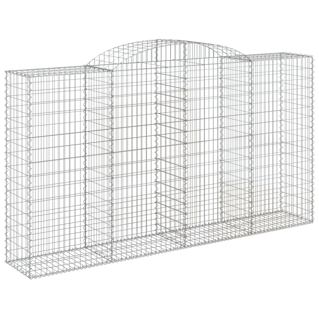 vidaXL Schanskorven 25 st gewelfd 300x50x160/180 cm ijzer afbeelding