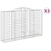 vidaXL kaarekujulised gabioonkorvid 3 tk, 300x50x180/200 cm, raud