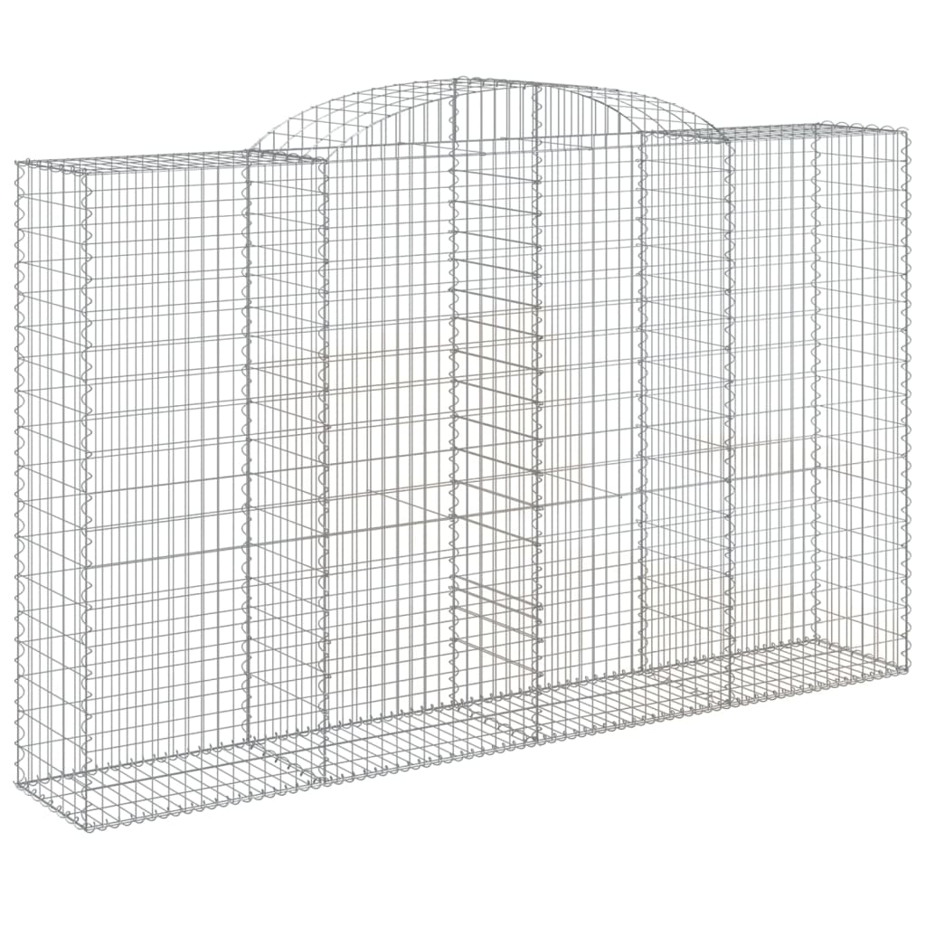 vidaXL Schanskorven 3 st gewelfd 300x50x180/200 cm ijzer afbeelding