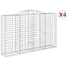 vidaXL kaarekujulised gabioonkorvid 4 tk, 300x50x180/200 cm, raud