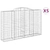 vidaXL kaarekujulised gabioonkorvid 5 tk, 300x50x180/200 cm, raud