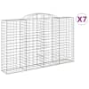 vidaXL kaarekujulised gabioonkorvid 7 tk, 300 x 50 x 180/200 cm, raud