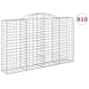 vidaXL kaarekujulised gabioonkorvid 10 tk, 300x50x180/200 cm, raud