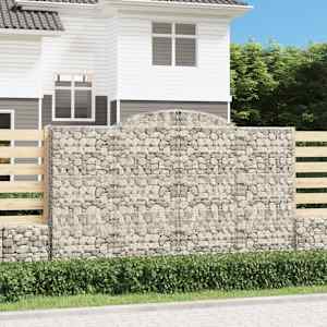 Klenuté gabionové koše 10ks 300x50x180/200cm pozinkované železo - obrázek 1