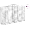 vidaXL kaarekujulised gabioonkorvid 11 tk, 300x50x180/200 cm, raud