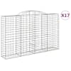 vidaXL kaarekujulised gabioonkorvid 17 tk, 300x50x180/200 cm, raud