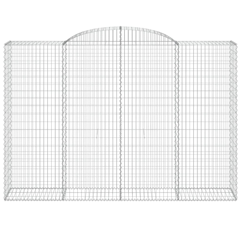 2 db íves horganyzott vas gabion kosár 300x50x200/220 cm