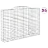 vidaXL kaarekujulised gabioonkorvid 6 tk, 300x50x200/220 cm, raud