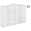 vidaXL kaarekujulised gabioonkorvid 7 tk, 300x50x200/220 cm, raud