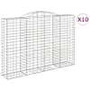 vidaXL kaarekujulised gabioonkorvid 10 tk, 300x50x200/220 cm, raud