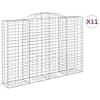 vidaXL kaarekujulised gabioonkorvid 11 tk, 300x50x200/220 cm, raud