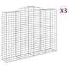 vidaXL kaarekujulised gabioonkorvid 3 tk, 300x50x220/240 cm, raud