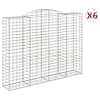 vidaXL kaarekujulised gabioonkorvid 6 tk, 300x50x220/240 cm, raud